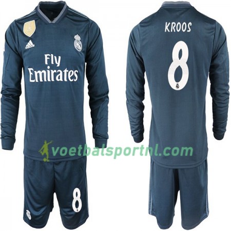 Real Madrid KROOS 8 Kind Uit Tenue 2018-19 L/S